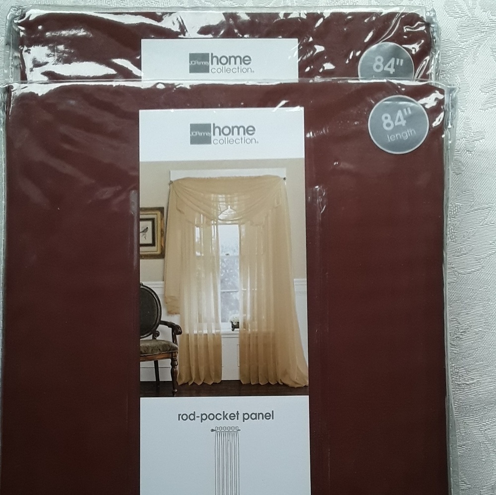 2 Copper Spice Sheer Panels - Picture 1 of 4